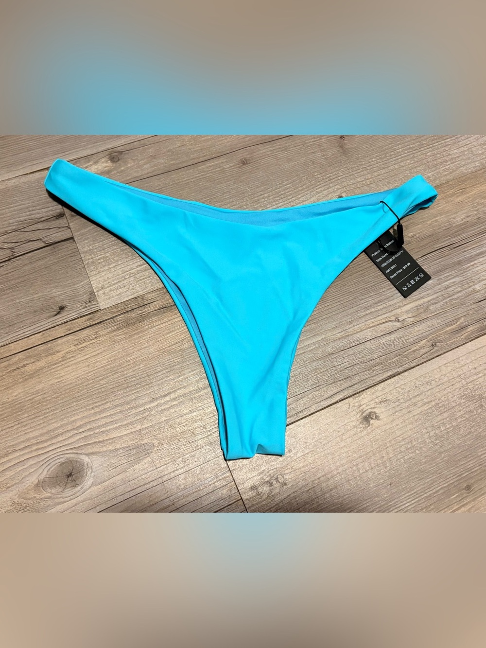 Ocean Blue bikini bottom medium teal blue new with tags